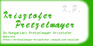 krisztofer pretzelmayer business card